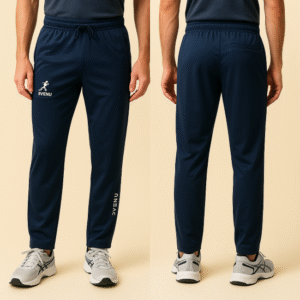 KOKA TRACK PANT NEVY BLUE MODEL IN FRONT